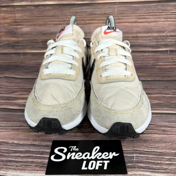 Nike Women's‎ Waffle Debut Sanddrift Black White Suede Athletic Shoes 6.5 - Picture 2 of 8
